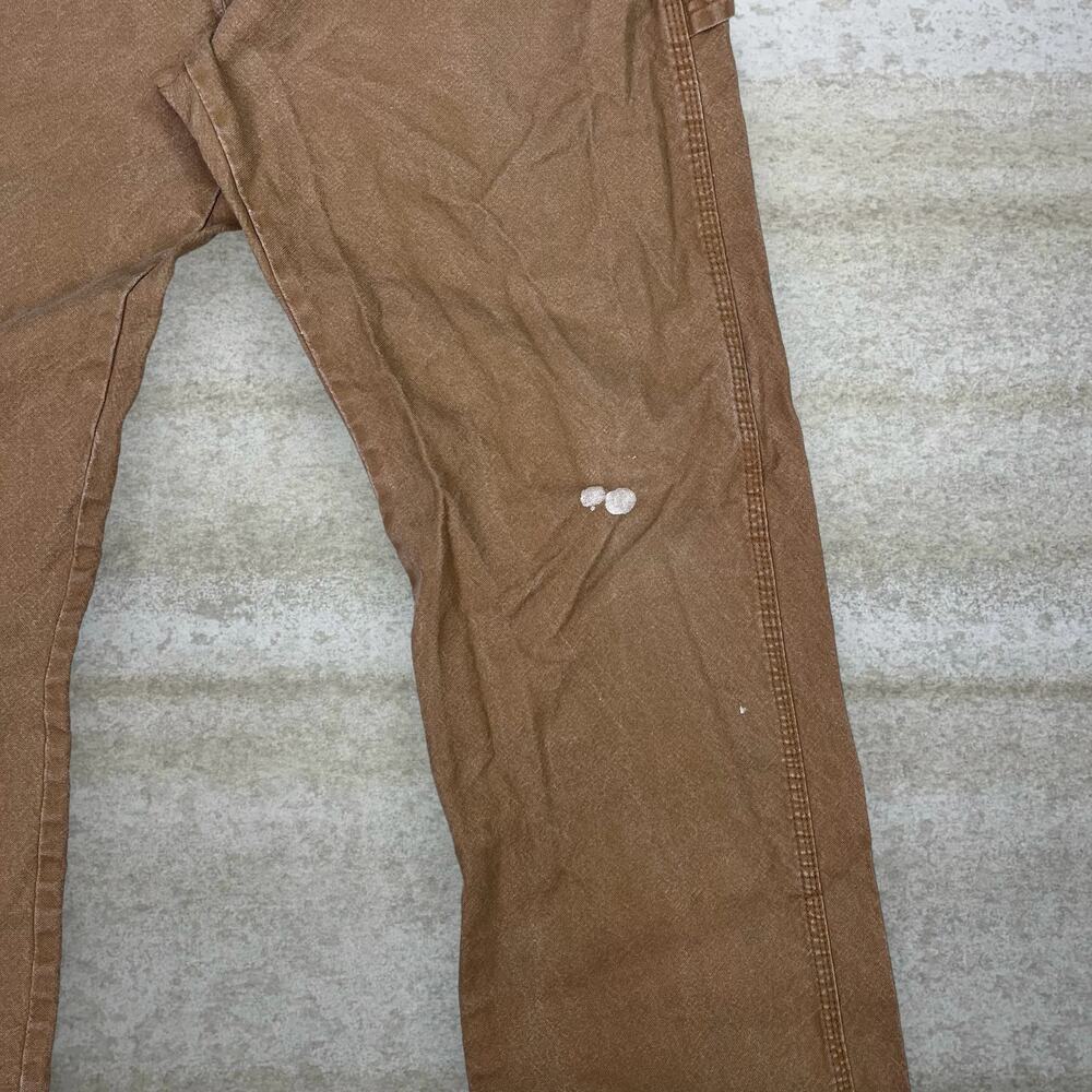 Vintage 90s Dickies Carpenter Pants 36x34 Baggy Wide Leg Tan Canvas Dungarees - Picture 5 of 5